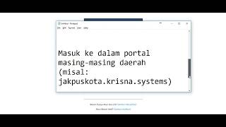 Aplikasi KRISNA  Portal OPD amp Bappeda  Registrasi User Baru [upl. by Helena815]