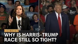 Harris Trump Virtually Tied In Latest Polls  The View [upl. by Eahsed]