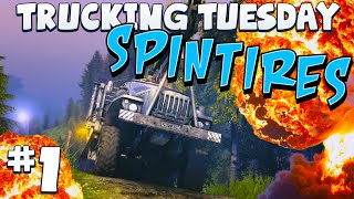 Spintires 1  Hot Winching Action  Trucking Tuesday [upl. by Attoynek]