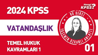 1 KPSS Vatandaşlık Temel Hukuk Kavramları 1 Yasemin Çakıraslan Özkanlı kpssvatandaşlık 2024kpss [upl. by Ahseinek]