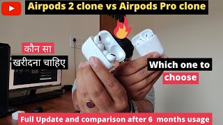 Airpods pro clone vs Airpods 2 clone  Full amp Final comparison and review of both Airpods clone [upl. by Inoue400]