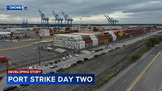 Port strike day 2 Expert says dont panic buy as dockworkers vow to stay on picket line [upl. by Lander]