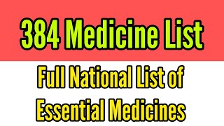 National List of Essential Medicines 2022  Medicine List For Medical Store  Richikvideos [upl. by Greenes]