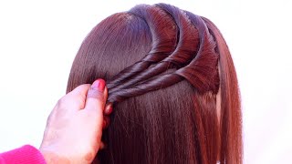 Simple and easy hairstyle for girls  quick hairstyle  hairstyle for girls  open hairstyle [upl. by Consolata]