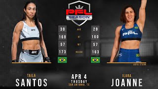 TAILA SANTOS vs ILARA JOANNE Full FIGHT PFL [upl. by Noble]