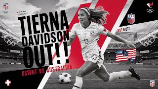 Tierna Davidson Injury Update USWNT Defender Out for 2024 Paris Olympics Match vs Australia [upl. by Koralle112]