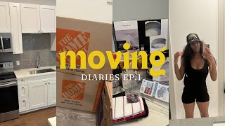 MOVING VLOG EP1 EMPTY APT TOUR  KITCHEN FINDS  ROSS [upl. by Ahsinak]