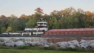 River barge on the Tombigbee River [upl. by Acirdna]