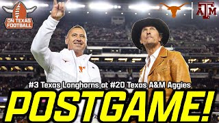 OTF LIVE Postgame  3 Texas Longhorns vs 20 Texas AampM Aggies  Quinn Ewers Performance [upl. by Akaenahs]