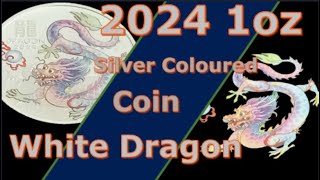 1oz Silver Coin  2024 White Dragon from Perth Mint [upl. by Neenwahs]