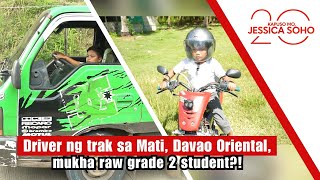 Driver ng trak sa Mati Davao Oriental mukha raw grade 2 student  Kapuso Mo Jessica Soho [upl. by Boswell331]