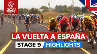 Crosswind Chaos amp A Savage Finale  Vuelta A España 2023 Highlights  Stage 9 [upl. by Freddi]