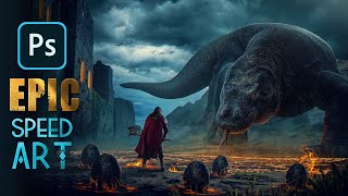 Epic Cinematic Photo Manipulation Speed Art  Photoshop Tutorial [upl. by Dianna]