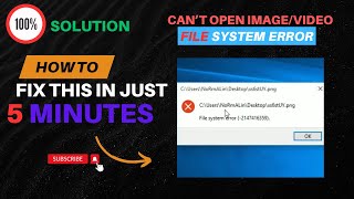 Cant open images video FILE SYSTEM ERROR easy solution tech technology [upl. by Lyj]