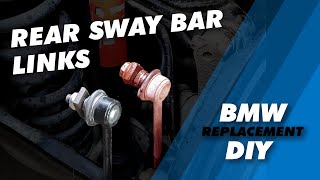 How to replace rear Sway Bar Links  Drop Links Stabilizers  BMW E90 [upl. by Hamil97]