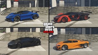 Самый быстрый суперкар в GTA Online Overflod Tyrant Grotti X80 Proto Pegassi Zentorno Entity XF [upl. by Adkins]