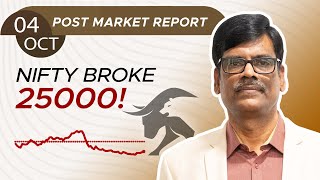 Nifty broke 25000 Post Market Report 04Oct24 [upl. by Ika]