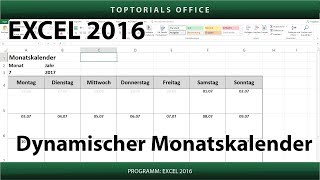 Dynamischen Monatskalender erstellen  Download Excel [upl. by Atikcir]