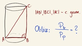 Walec z ciągiem geometrycznym  poziom rozszerzony [upl. by Yelnet]