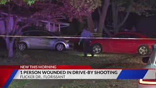 One person shot in Florissant during driveby shooting [upl. by Nohtanhoj978]