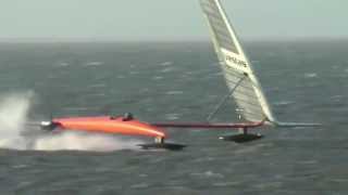 Voile extrême avec Vestas Sailrocket 2  naviguez à 65 nœuds [upl. by Emmi394]