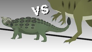 baryonyx vs ankylosaurus  stick nodes animation [upl. by Nahgrom940]