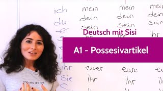 Deutsch mit Sisi Your German class  A1 Possessivartikel [upl. by Lynelle51]