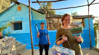 💙Pintamos la casa azul en Chaouen tal como lo tenía su padre gana terreno la Granja [upl. by Novert]