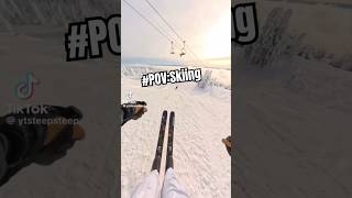 POV Skiing snow skiing skiseason winter shorts [upl. by Nosak]