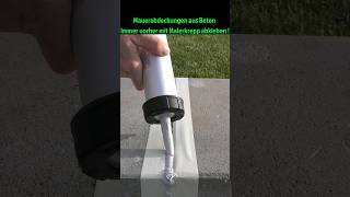 Beton Mauerabdeckung Silikonfuge ziehen 🙄 lifehack howto silikon beton [upl. by Sane]