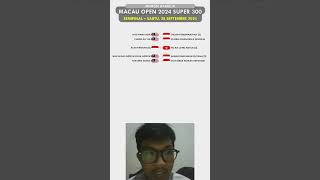 Jadwal bulutangkis Macau Open 2024  Dejan Gloria Sabar Reza dan Alwi bertanding di semifinal [upl. by Elleinnad619]