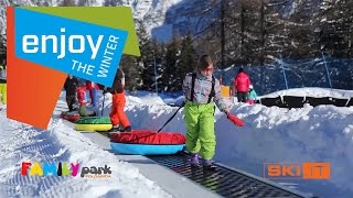 Family Park Folgarida giocare sulla neve in Val di Sole in Trentino [upl. by Eiramadnil]