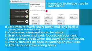 How to use kuandoTIMER on the kuandoHUB Windows amp macOS [upl. by Nodab]