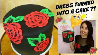 EASY Royal Icing Recipe for Cakes Brush Embroidery Flower Cake [upl. by Eeliab]