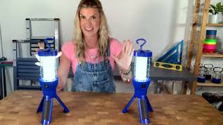 BrightEase Set of 2 Rechargeable Work Light Lanterns on QVC [upl. by Eugenio]