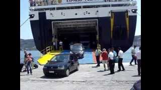 Express Pegasus unloading at Skiathos [upl. by Sokim713]