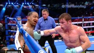 Canelo Alvares KOs James KIrkland in Super Extreme Slow Motion [upl. by Naiva148]