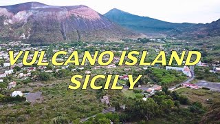 Aeolian island Vulcano Italy birds eye view Isola di Vulcano Italia dalla vista aerea [upl. by Joost803]