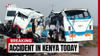 Accident in Kenya today Several feared dead after Kenyatta University Bus Collides With Trailer [upl. by Sherwin376]