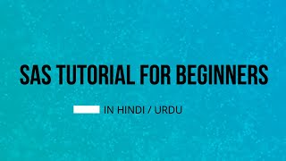 SAS Programming Tutorial From Scratch HindiUrdu208Connect SQL Database With SAS [upl. by Dobrinsky]