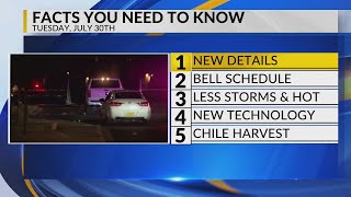 KRQE Newsfeed New details in death Bell schedule change Hot and less storms LANL technology NM [upl. by Zendah]