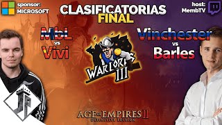 Warlords 3  MbL vs Vivi  Vinchester vs Barles Clasif Final [upl. by Nerej]