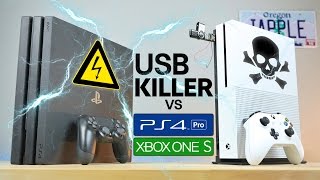 USB Killer vs PS4 Pro amp Xbox One S  Instant Death [upl. by Nlocnil266]