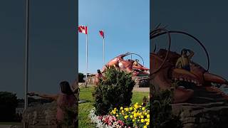 The Giant Lobster at ShediacNB CanadaPEI WaterFront巨型龙虾加拿大新布伦特省爱德华王子岛海滨 [upl. by Myrlene757]