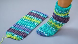 The easiest and fastest knitted socks with only 2 needles [upl. by Hanae]