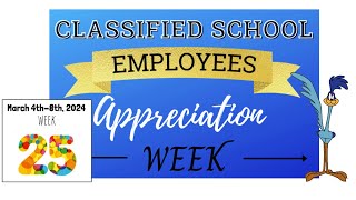 Howard Elementary School Week 25 Announcements March 48 2024 CLASSIFIED STAFF APPRECIATION WEEK [upl. by Hgiel]