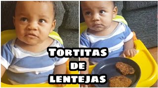 Tortitas de lentejas para bebés de 11 meses  AlexandraC⭐ [upl. by Enicul]