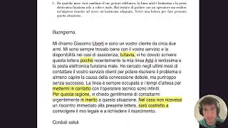 6  Produzione scritta C1C2  Lettera per connessione mal funzionante [upl. by Nahta]