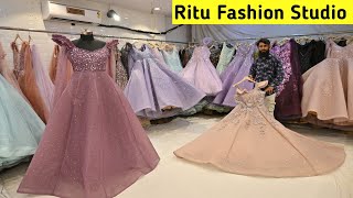 Designer Gown In Chandni Chowk With Price  Latest Gown In Chandni Chowk  Ritu Fashion Studio [upl. by Sinnelg868]