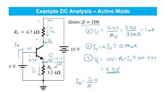 43 BJT Circuits at DC [upl. by Ltney]